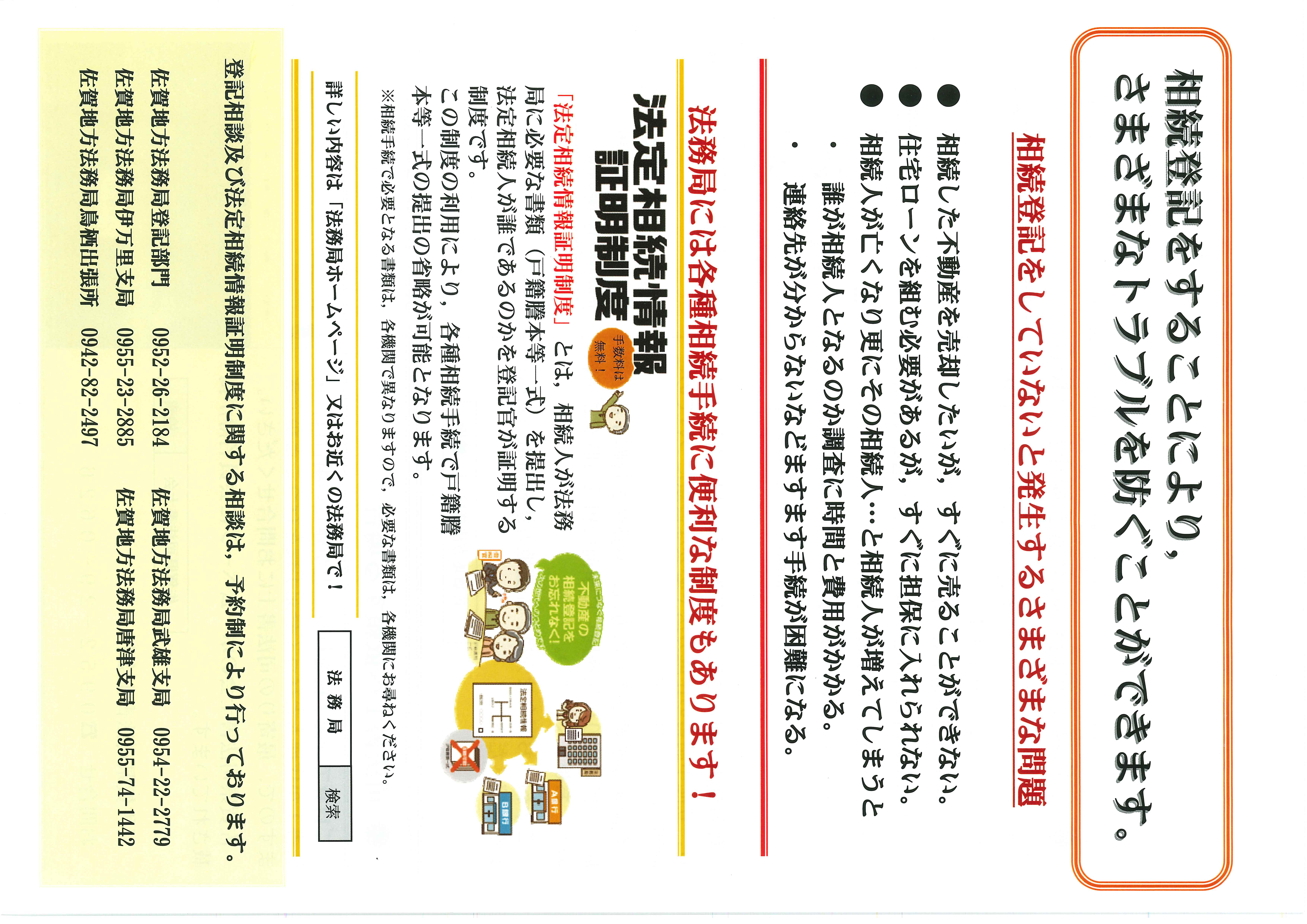 不動産の相続登記はお済ですか?(裏面) 不動産の相続登記はお済ですか?(裏面)