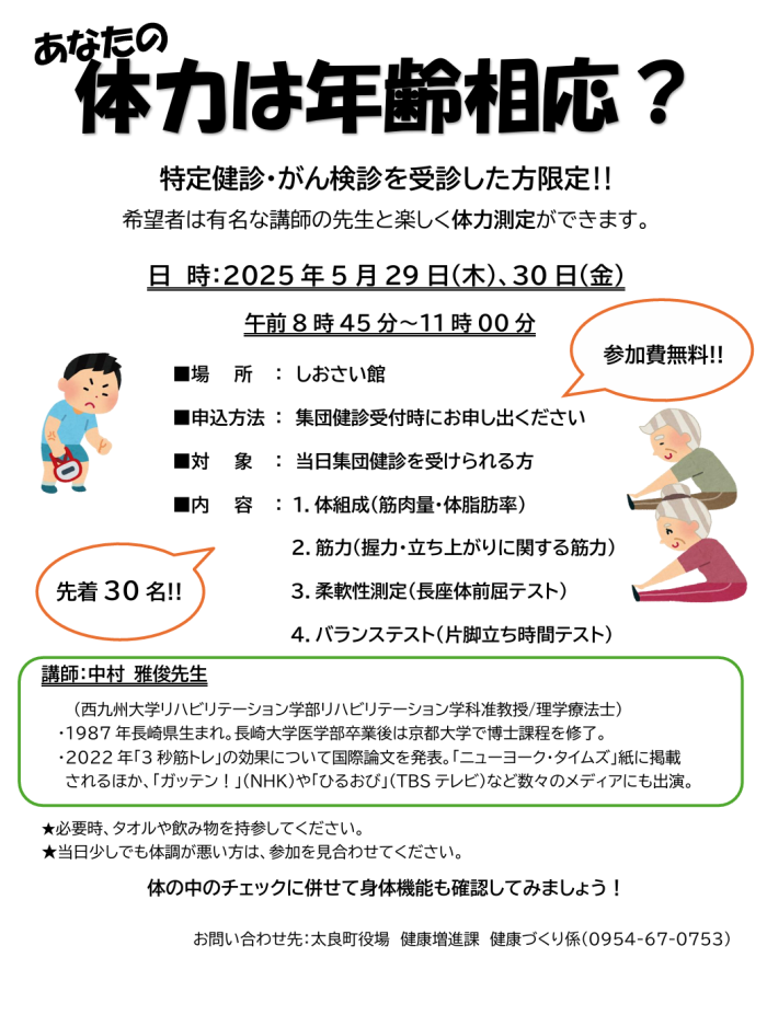 あなたの体力は年齢相応？